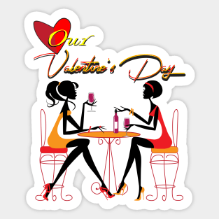 Our Valentine’s Day Silhouettes Women Sticker